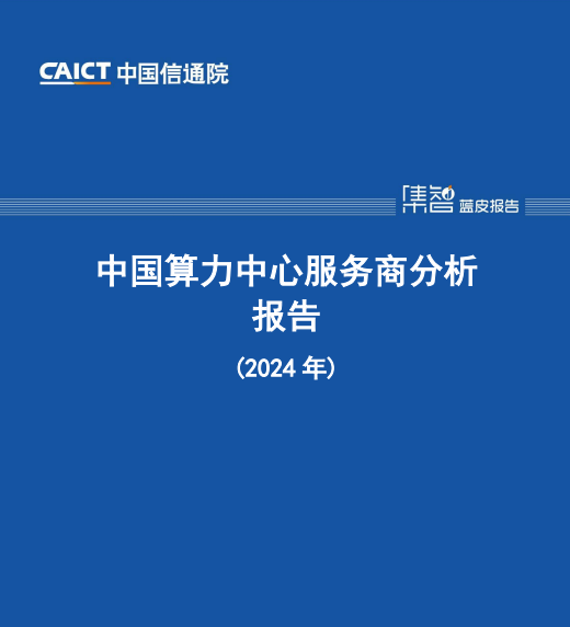 中国算力中心服务商分析报告(2024年)