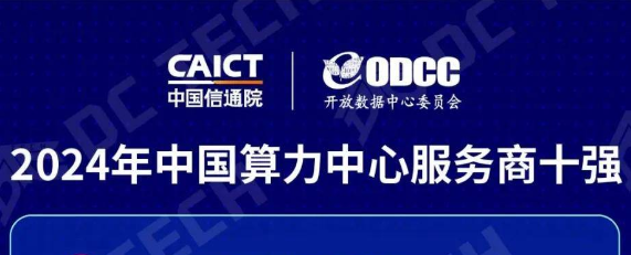 2024年中国算力中心服务商十强