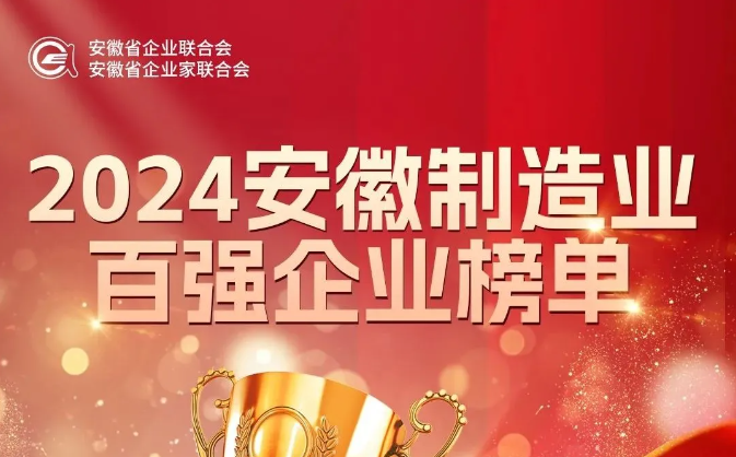 2024安徽制造业百强企业榜单