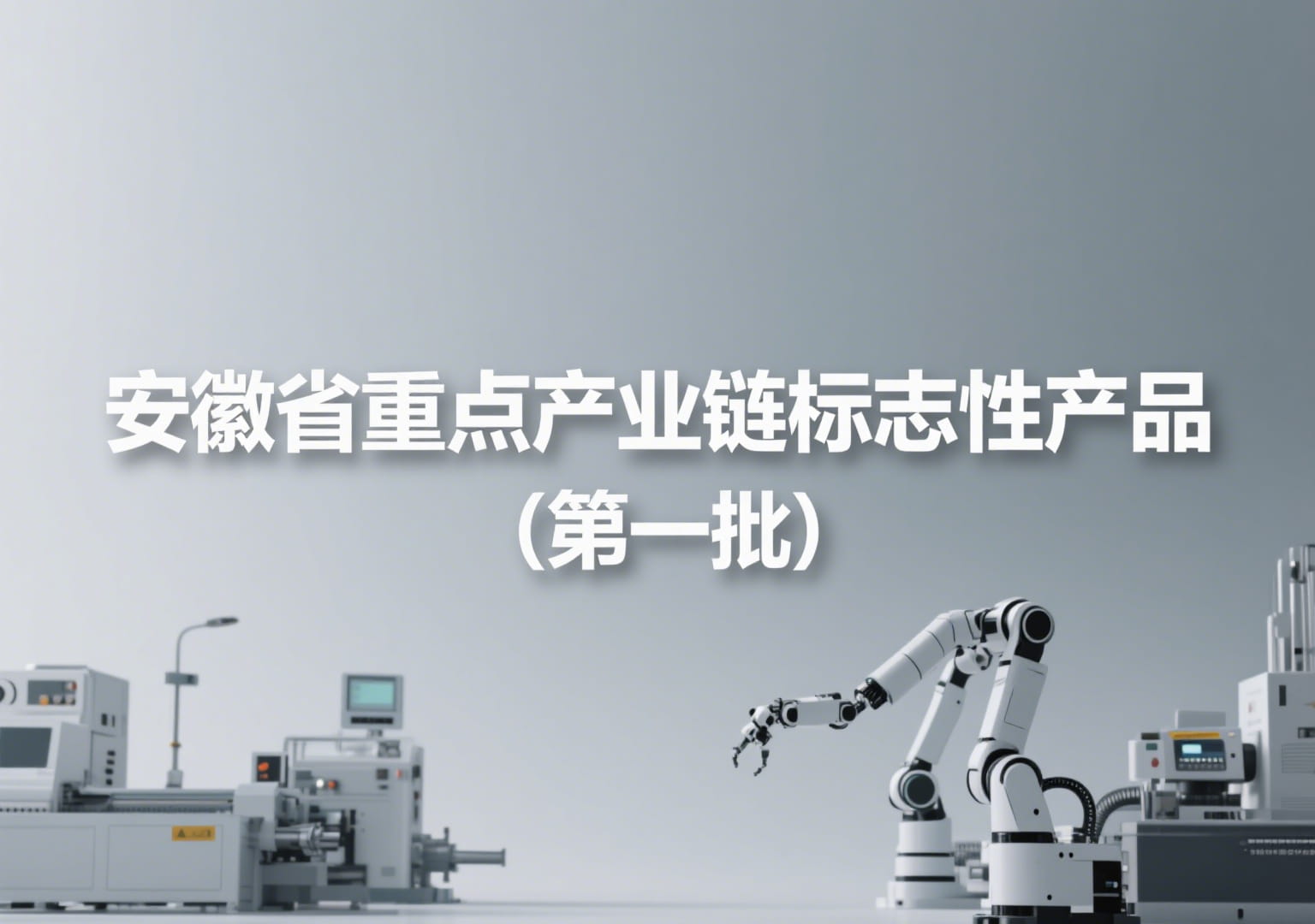安徽省重点产业链标志性产品（第一批）名单公布