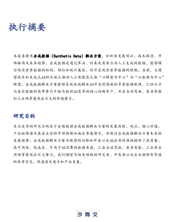 2025年中国合成数据解决方案发展洞察