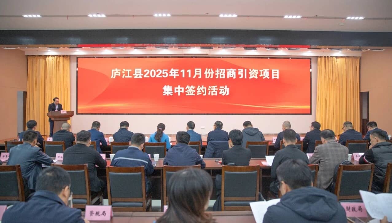 庐江县举行11月份招商引资项目集中签约活动