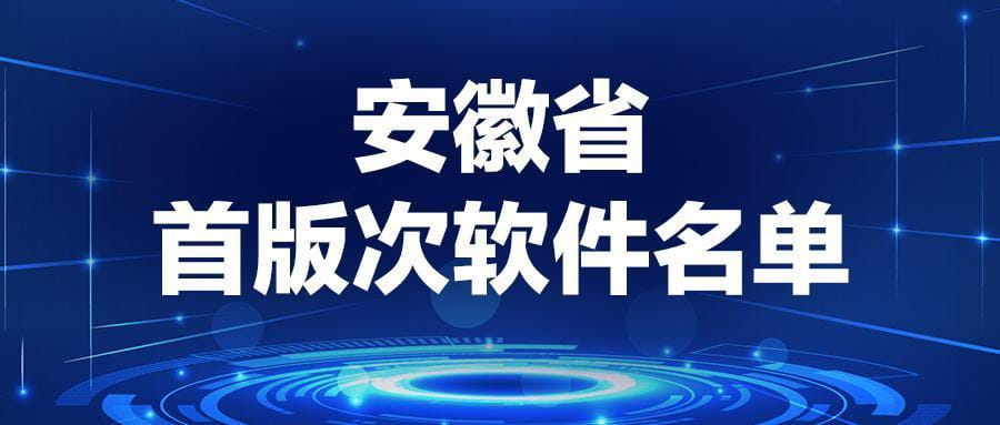 安徽省关于2025年安徽省首版次软件（第二批）拟评定名单的公示